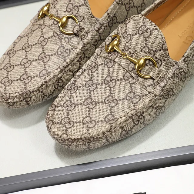 Gucci Horsebit 1955 Beige GG Monogram mocassins 8