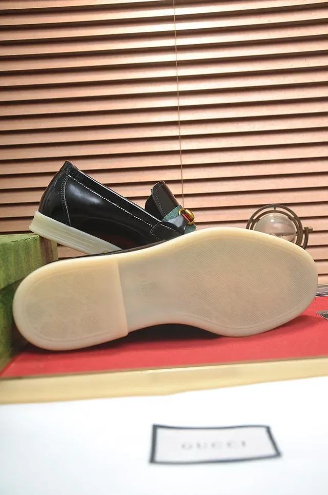 Gucci Horsebit 1955 Noir et Beige GG Monogram Mocassins 4