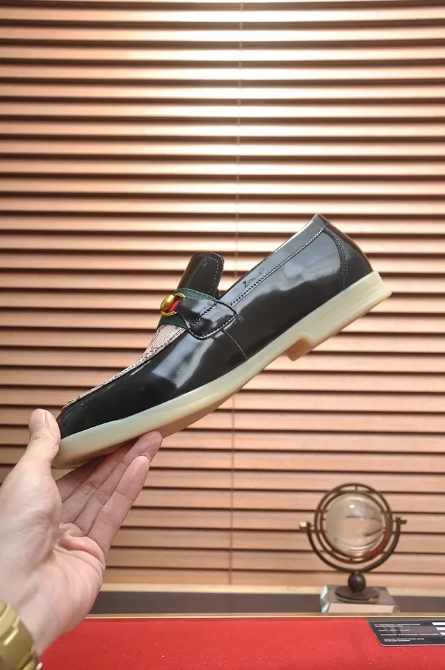 Gucci Horsebit 1955 Noir et Beige GG Monogram Mocassins 6