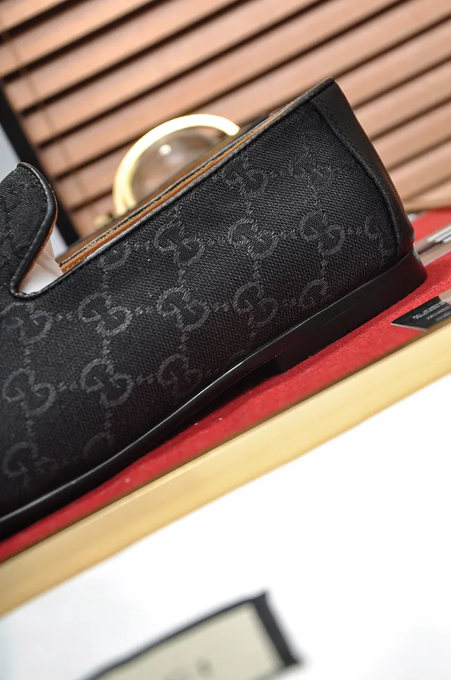 Gucci Horsebit 1955 Noir GG Monogram Loafers 3
