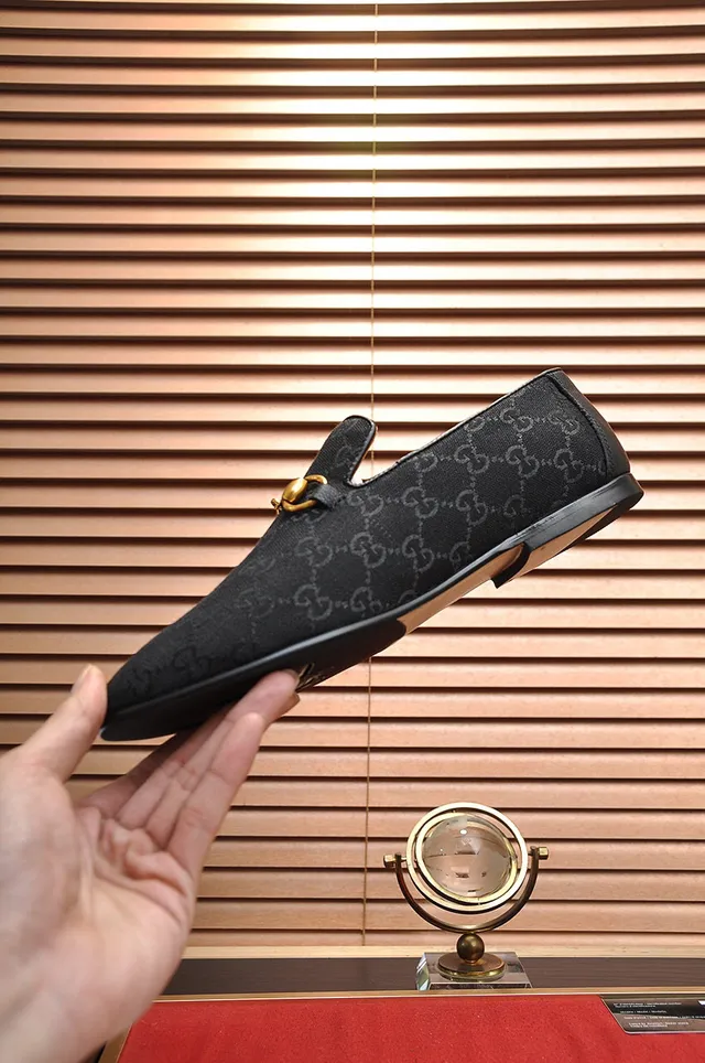 Gucci Horsebit 1955 Noir GG Monogram Loafers 6