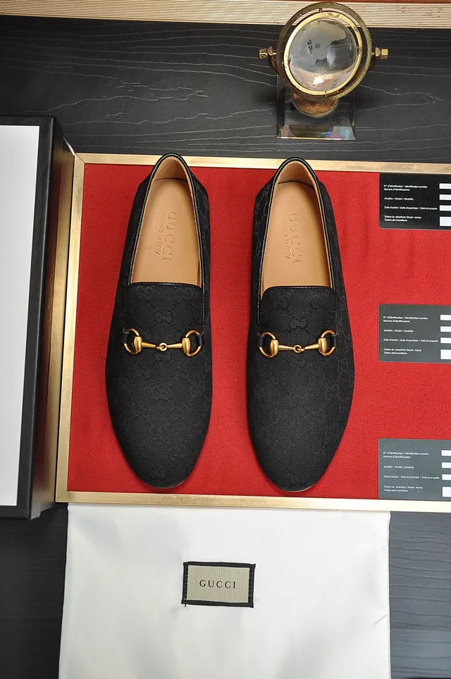 Gucci Horsebit 1955 Noir GG Monogram Loafers 9