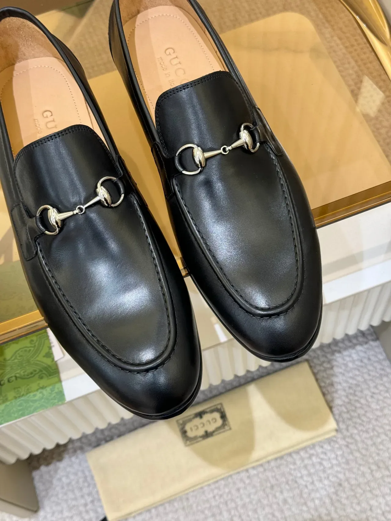 Gucci Horsebit 1955 Mocassin Noir en Cuir Horsebit 4
