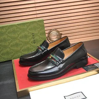 Gucci Horsebit 1955 কালো লেদার ওয়েব লোফার