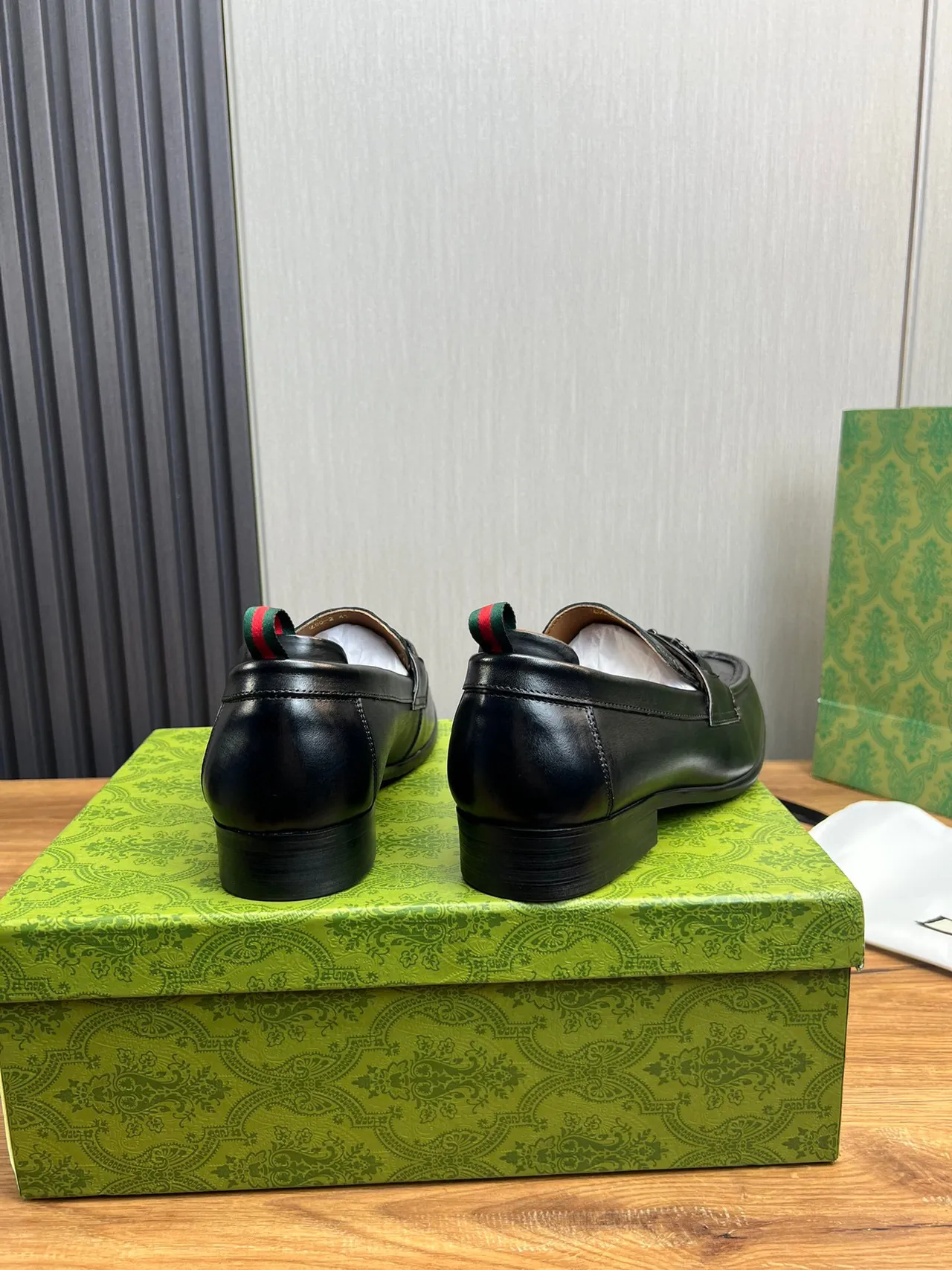 Gucci Horsebit 1955 Black Monogram Leather Loafer 7