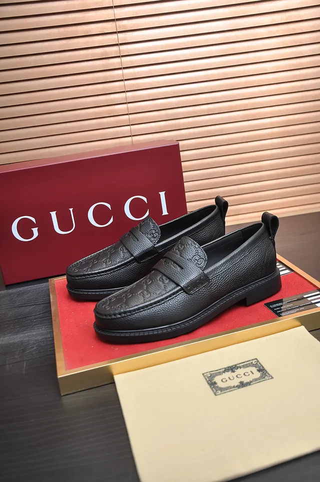 Gucci Horsebit 1955 Black Pebbled Leather Loafer 4
