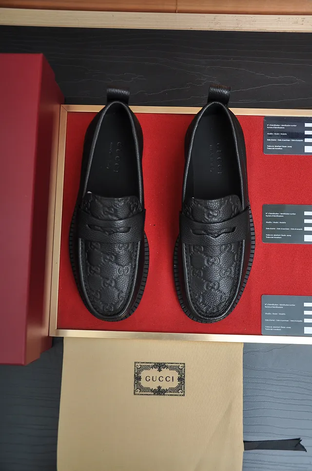 Gucci Horsebit 1955 Black Pebbled Leather Loafer 5