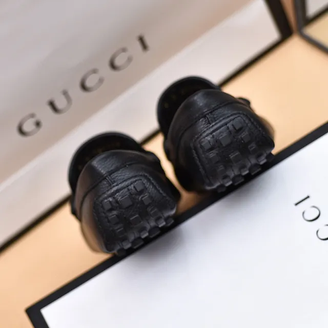 Gucci Horsebit 1955 Black Pebbled Leather Loafers 2