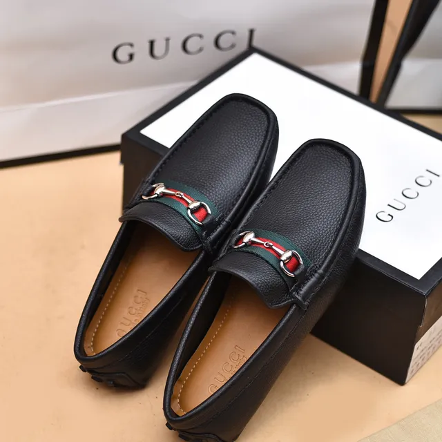 Gucci Horsebit 1955 Black Pebbled Leather Loafers 3