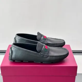 Gucci Horsebit 1955 काला लाल चमड़े का वेब स्ट्राइप स्ट्रैप लूफर