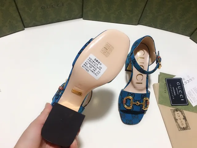 Gucci Horsebit 1955 Blue GG Supreme toile pompes 2