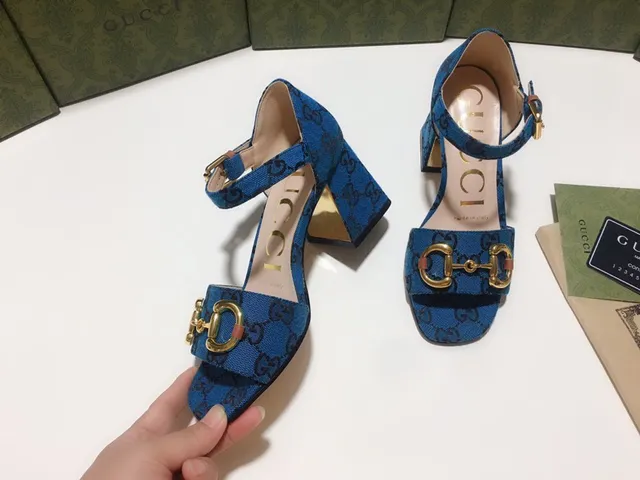 Gucci Horsebit 1955 Blue GG Supreme toile pompes 4