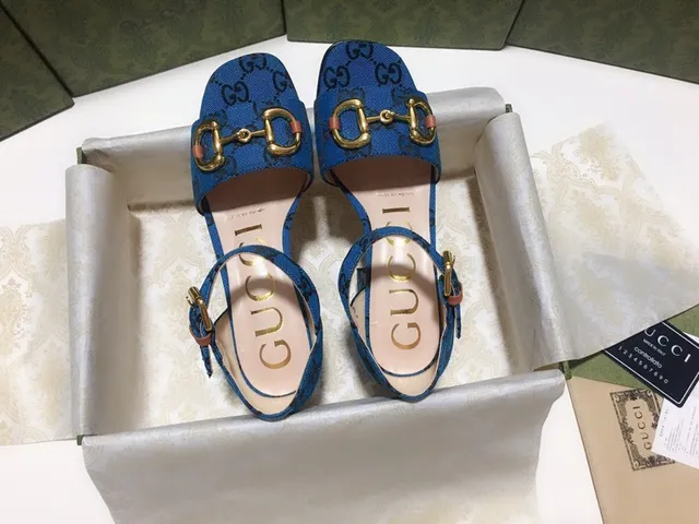 Gucci Horsebit 1955 Blue GG Supreme toile pompes 5