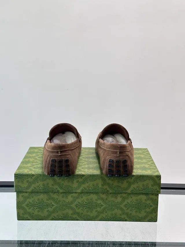 Gucci Horsebit 1955 Mocassin Daim Brun Beige GG Monogram Embossed 3