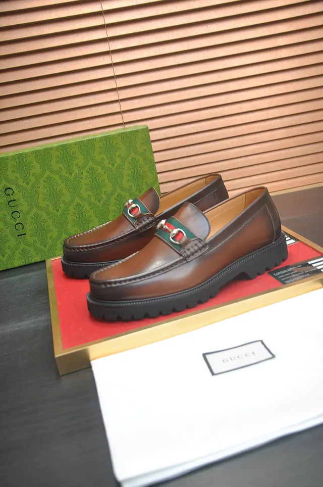 Gucci Horsebit 1955 Mocassin Cuir Marron Noir avec Boucle 2