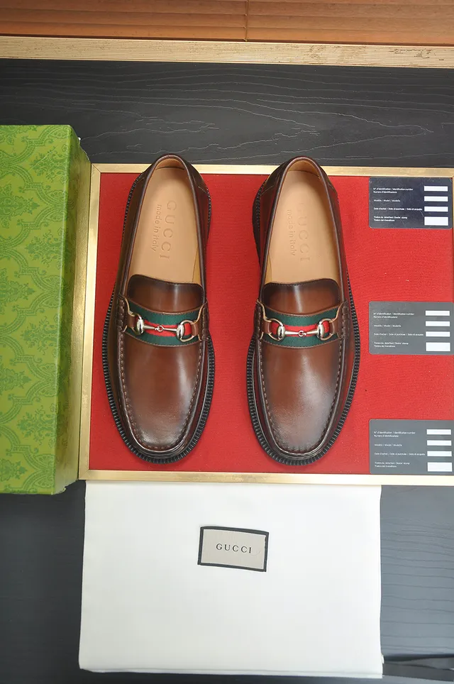 Gucci Horsebit 1955 Mocassin Cuir Marron Noir avec Boucle 5