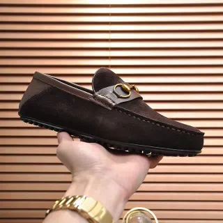 Gucci Horsebit 1955 棕色麂皮乐福鞋
