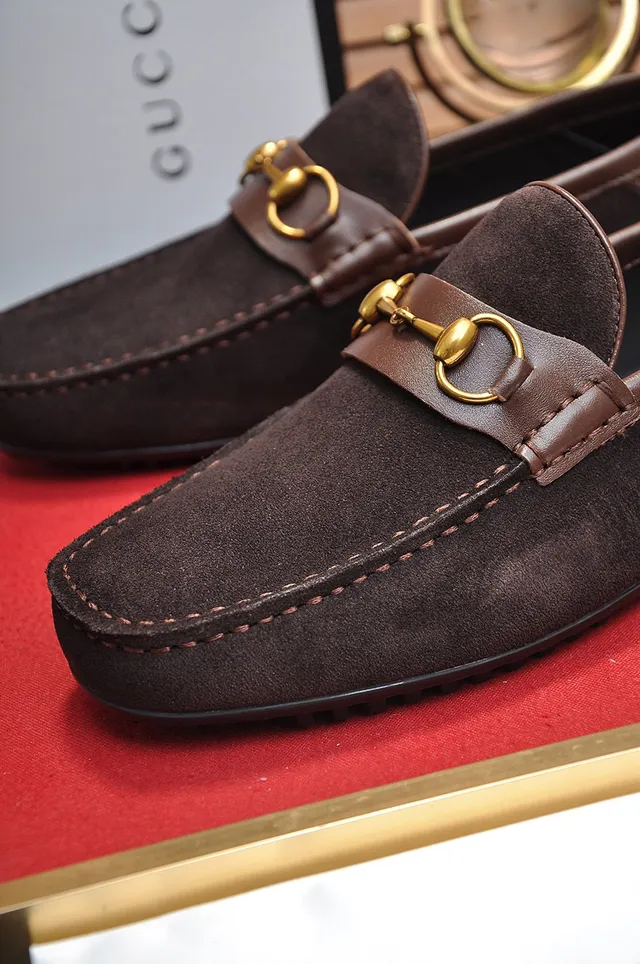 Gucci Horsebit 1955 Brown Suede Loafers 2