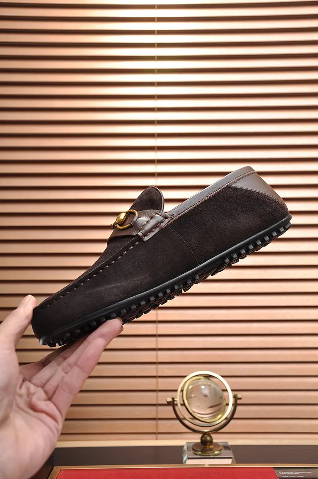 Gucci Horsebit 1955 Brown Suede Loafers 6