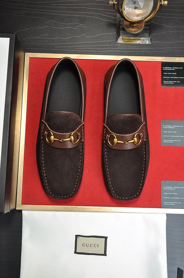 Gucci Horsebit 1955 Brown Suede Loafers 9