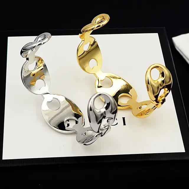 Gucci Horsebit 1955 Gold-Tone Oval Link Cuff Bracelet 9