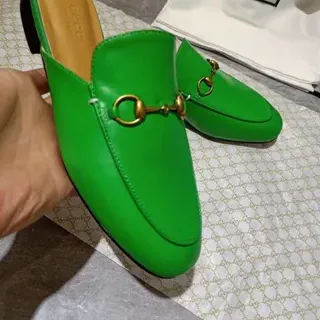 Gucci Horsebit 1955 Green Leather Horsebit Loafers