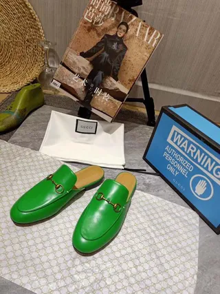 Gucci Horsebit 1955 vert cuir Horsebit loafers 4