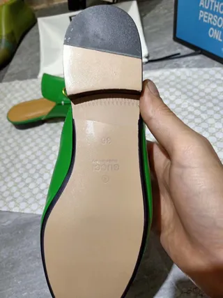 Gucci Horsebit 1955 vert cuir Horsebit loafers 5