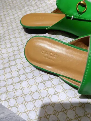 Gucci Horsebit 1955 vert cuir Horsebit loafers 9