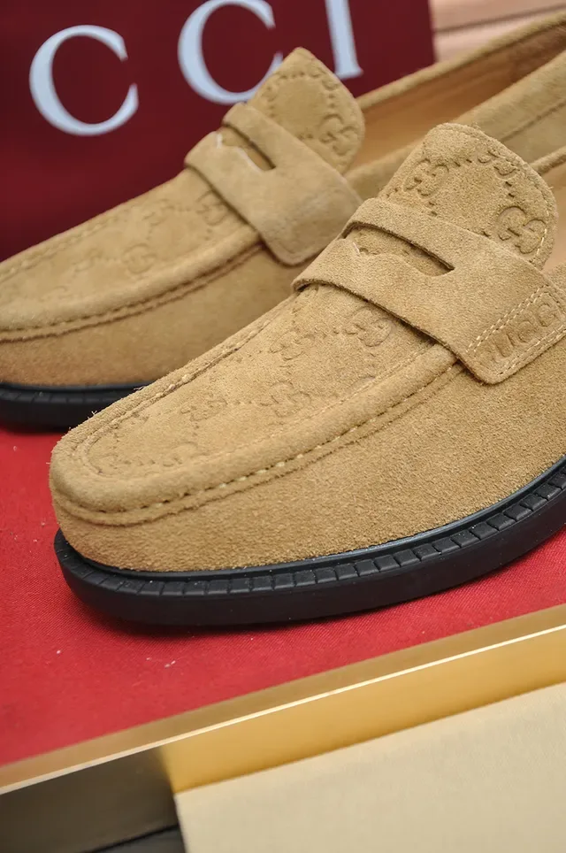 Gucci Horsebit 1955 Tan Suede Loafers 2