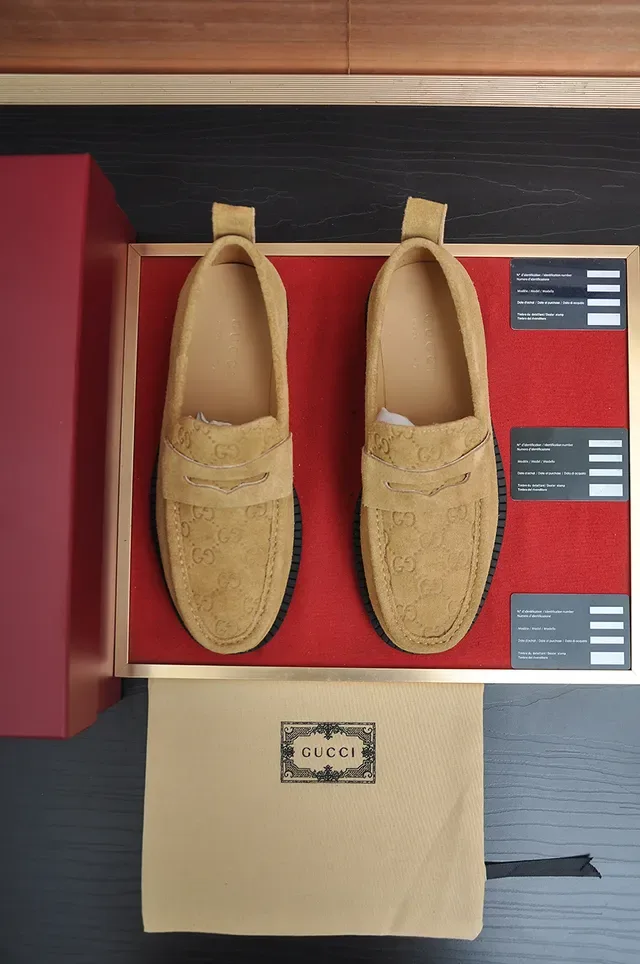 Gucci Horsebit 1955 Tan Suede Loafers 5