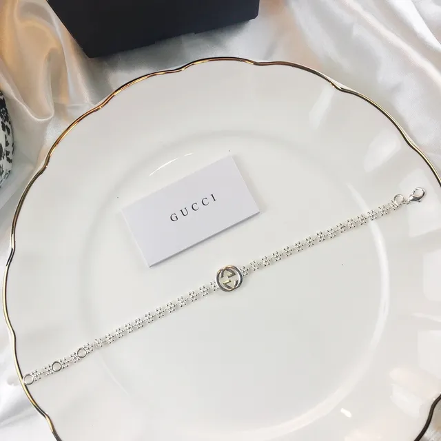 Gucci Interlocking G Floral-Link Silver-Toned Bracelet 6