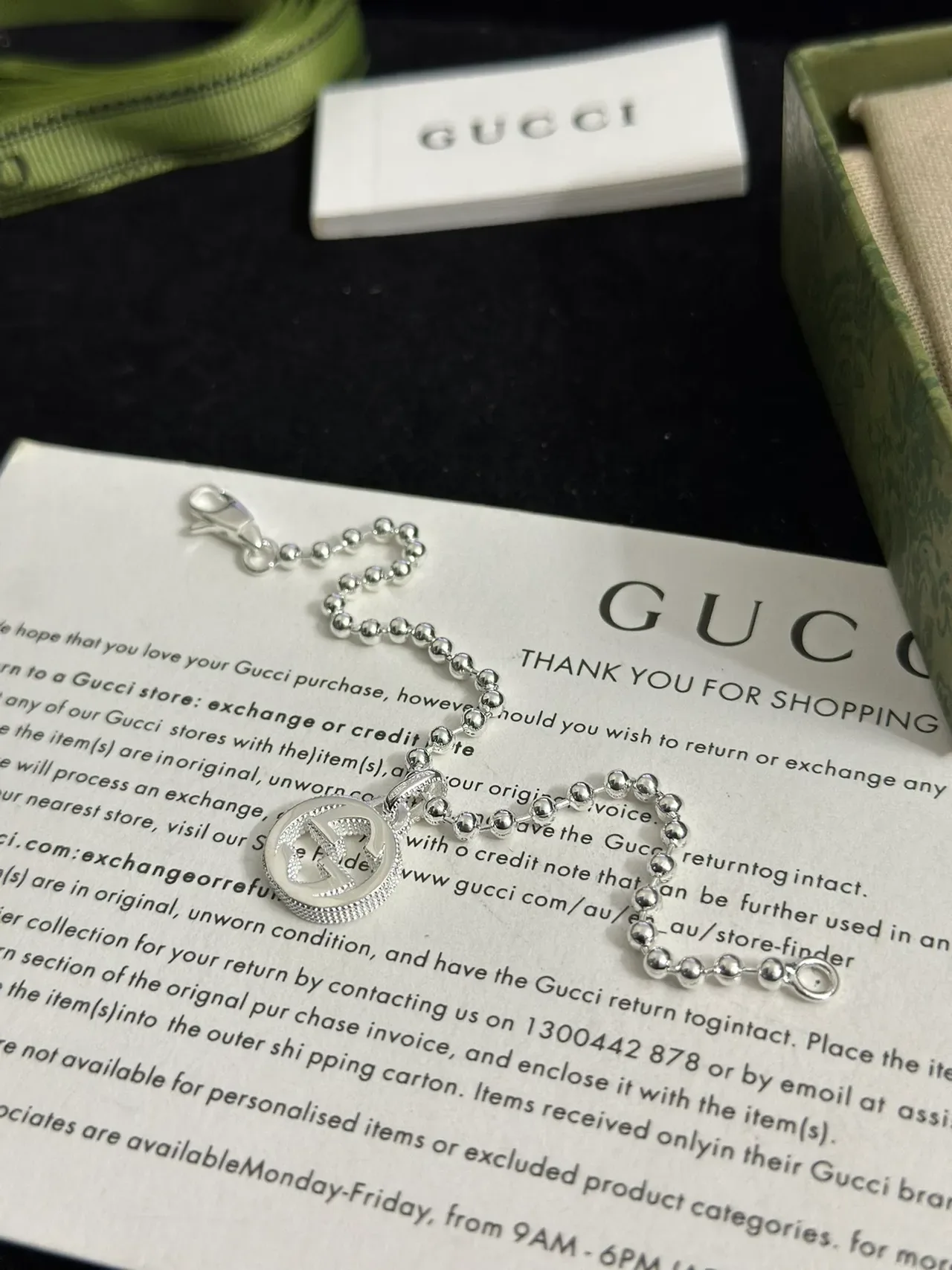 Gucci Interlocking G Pendant Ball Chain Necklace 3