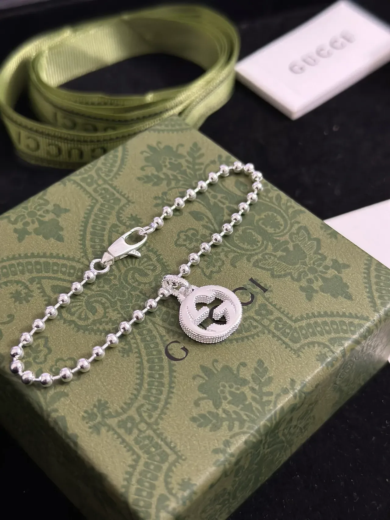 Gucci Interlocking G Pendant Ball Chain Necklace 5