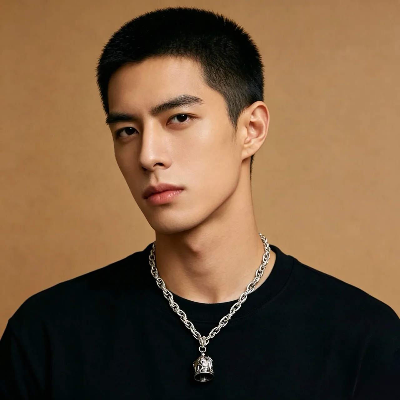 Gucci Pendentif Clochette de Lion Collier Chaîne Curb-Link Lourde 3