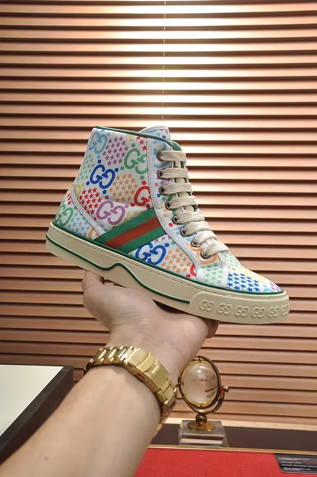 Gucci 多色米色 高帮帆布 生活方式运动鞋 1