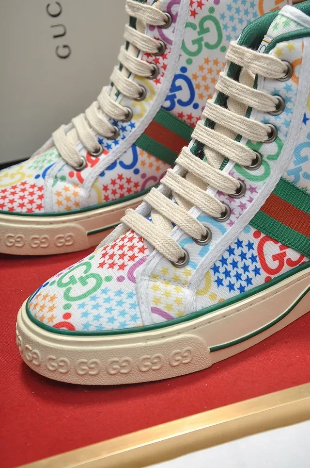 Gucci 多色米色 高帮帆布 生活方式运动鞋 4