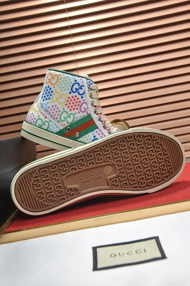 Gucci 多色米色 高帮帆布 生活方式运动鞋 5