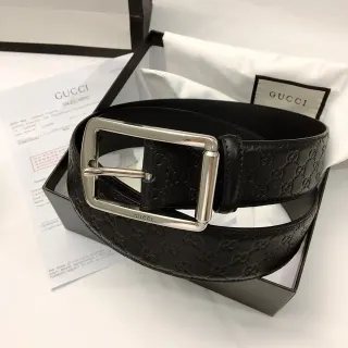 Gucci Ophidia Embossed GG কালো চামড়ার বেল্ট