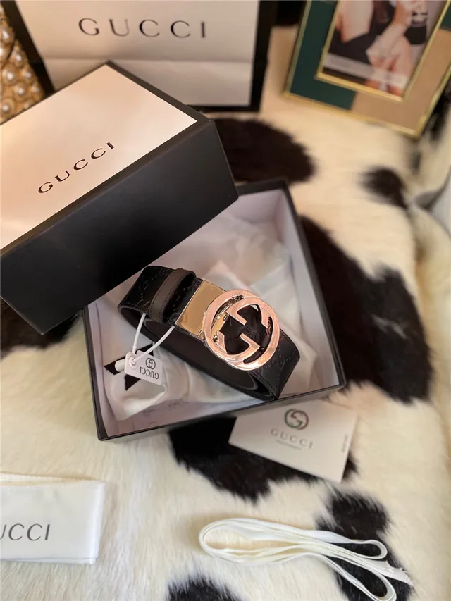 Gucci Ophidia Embossed GG Monogram Leather Belt 2