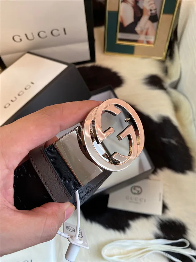 Gucci Ophidia Embossed GG Monogram Leather Belt 4