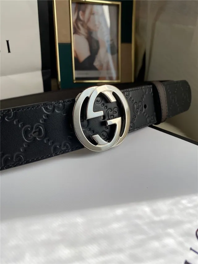 Gucci Ophidia Embossed GG Monogram Leather Belt 8