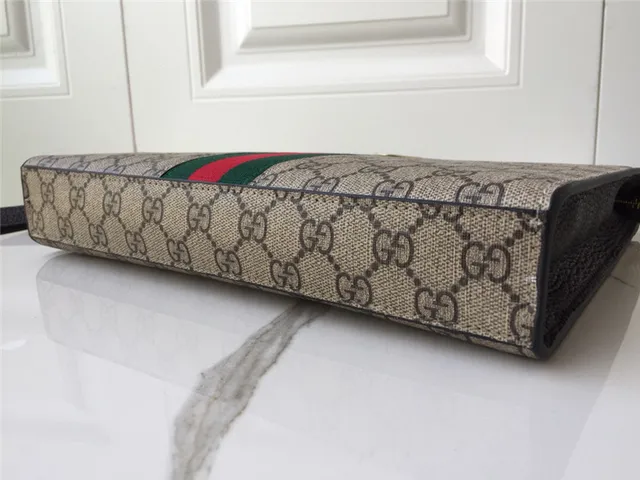 Gucci Ophidia GG Monogram Web Stripe Envelope Clutch 6