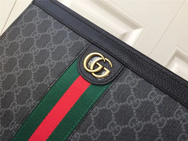 Gucci Ophidia GG Monogram Web Stripe Envelope Clutch 14