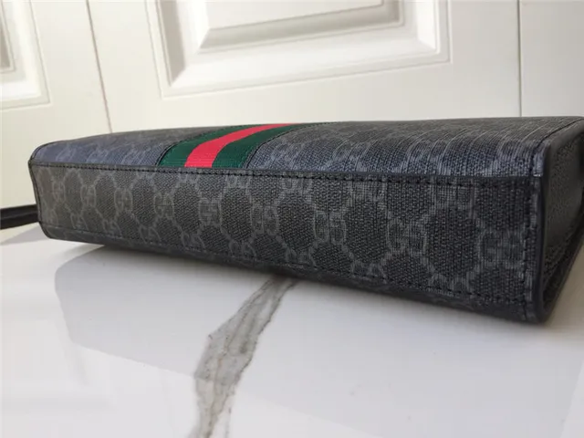 Gucci Ophidia GG Monogram Web Stripe Envelope Clutch 15