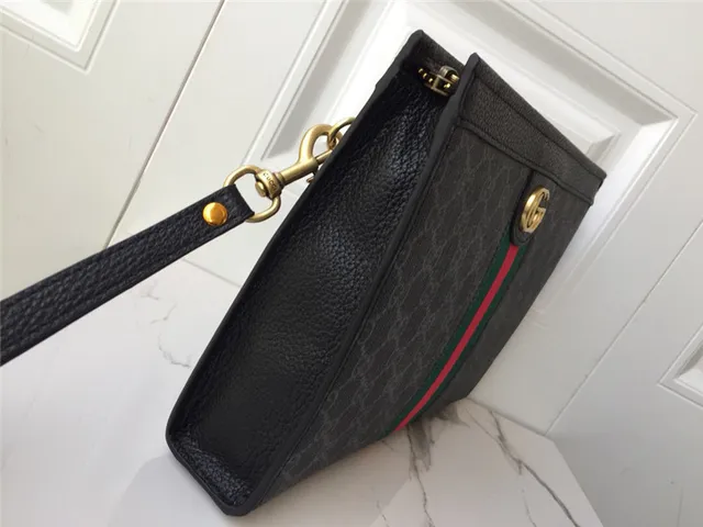 Gucci Ophidia GG Monogram Web Stripe Envelope Clutch 16
