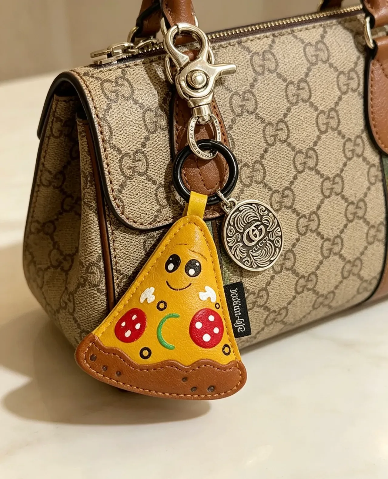 Gucci Ophidia Mini Chain Bag Beige Brown GG Monogram Canvas Handbag 4