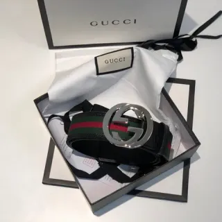 Gucci Ophidia Web Stripe Interlocking G Leather Belt