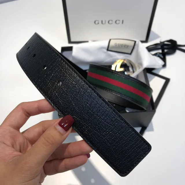 Gucci Ophidia Web Stripe Interlocking G Leather Belt 4