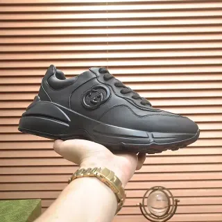 Gucci Rhyton Black Monochrome Lifestyle Sneakers